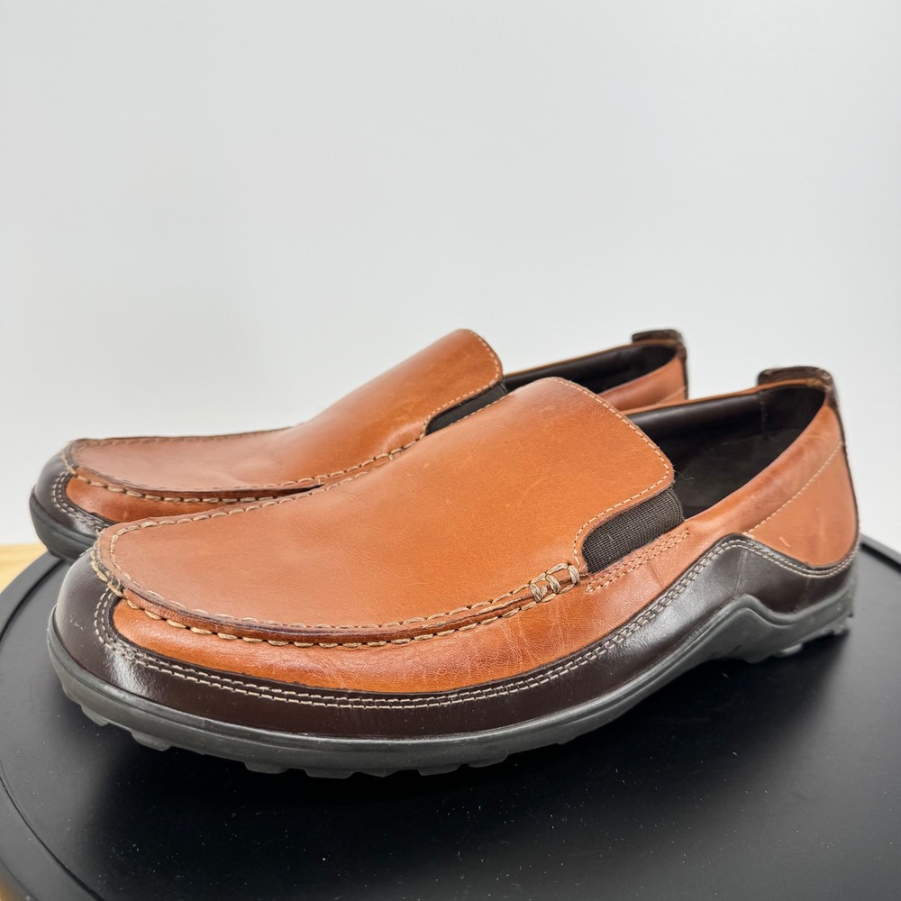 Cole Haan Grant Mens Tan Brown Leather Driving Loafers C03559 Slip On Shoe 10.5M